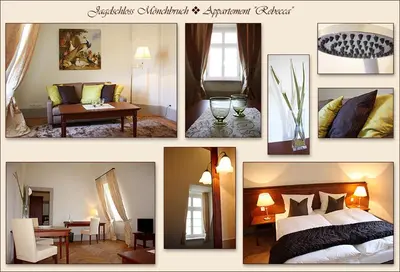 Ein Bett oder Betten in einem Zimmer der Unterkunft Jagdschloss Mönchbruch
