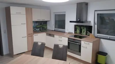 Küche/Küchenzeile in der Unterkunft Ferienwohnung Sandra Hockenheim