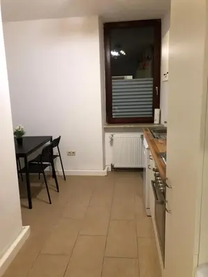 Küche/Küchenzeile in der Unterkunft Monteurwohnung am Weinberg