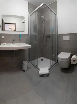 Ein Badezimmer in der Unterkunft Hotel Schlafplatz