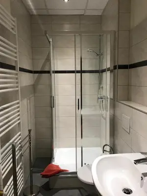 Ein Badezimmer in der Unterkunft Gästehaus Windheim (Ettlingen)