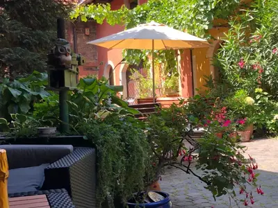 Ein Garten an der Unterkunft Gästehaus Susanne Pfaffmann