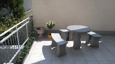 Ein Balkon oder eine Terrasse in der Unterkunft Hotel Arheilger Hof