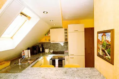 Küche/Küchenzeile in der Unterkunft Ferienwohnung Edelbrenner