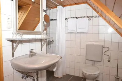 Ein Badezimmer in der Unterkunft Weingasthof Zum weißen Roß
