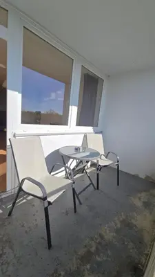 Ein Balkon oder eine Terrasse in der Unterkunft Wohnung Rooney