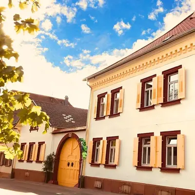 Das Gebäude in dem sich die Ferienwohnung befindet