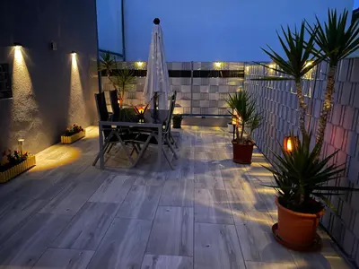 Ein Balkon oder eine Terrasse in der Unterkunft Schöne zwei Zimmer Wohnung