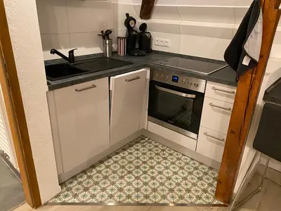 Küche/Küchenzeile in der Unterkunft Großherzögliches Jägerhaus