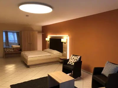 Ein Bett oder Betten in einem Zimmer der Unterkunft 3 Apartments Am Wambolter Hof 3