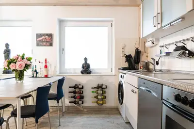 Küche/Küchenzeile in der Unterkunft Ferienwohnung Casa Rossa