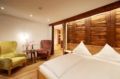 Ein Bett oder Betten in einem Zimmer der Unterkunft Gasthof Zum Lam