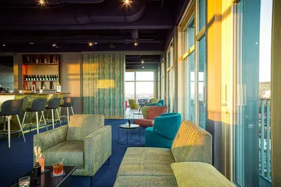 Ein Sitzbereich in der Unterkunft Parkhotel Heilbronn