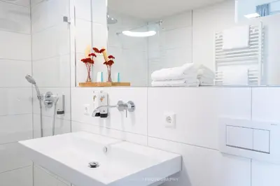 Ein Badezimmer in der Unterkunft Schlosshotel Horneck