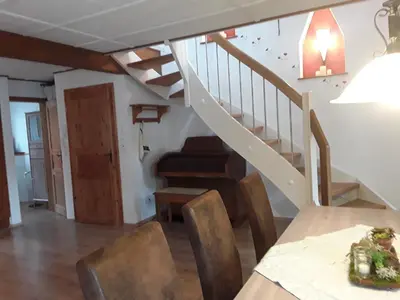 Ein Sitzbereich in der Unterkunft Ferienwohnung Christina