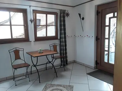 Ein Sitzbereich in der Unterkunft Ferienwohnung Christina