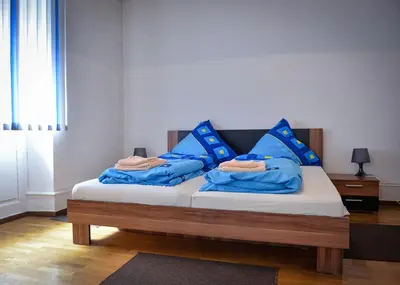 Ein Bett oder Betten in einem Zimmer der Unterkunft Schinderhannes