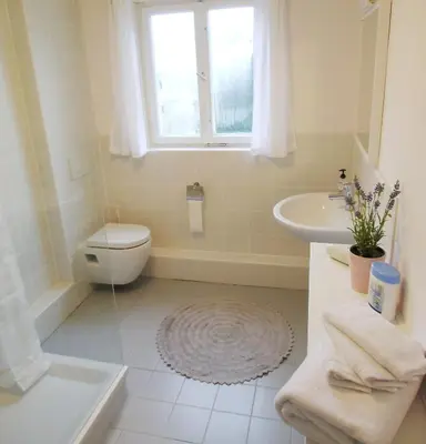Ein Badezimmer in der Unterkunft Ferienwohnung am Schloss