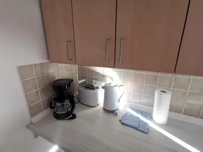 Küche/Küchenzeile in der Unterkunft Ferienwohnungen Flussufer - Neckargemünd Altstadt