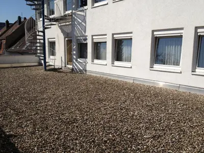 Das Gebäude in dem sich die Pension befindet