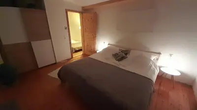 Ein Bett oder Betten in einem Zimmer der Unterkunft Ferienhaus 