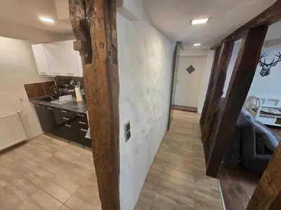 Küche/Küchenzeile in der Unterkunft Zauberhafte Wohnung in der Nähe von Heidelberg, top Lage