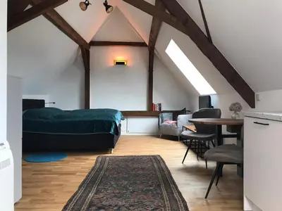 Ein Sitzbereich in der Unterkunft Apartment für zwei Personen in romantischem Weindorf