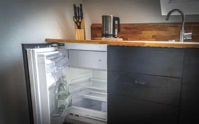 Küche/Küchenzeile in der Unterkunft BESIGHOMES außergewöhnliches Apartment LOFT im Herzen der Altstadt