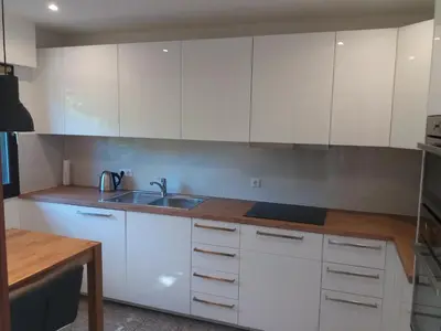 Küche/Küchenzeile in der Unterkunft Ferienwohnung Lingenfelder