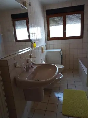 Ein Badezimmer in der Unterkunft Natur und Aussicht
