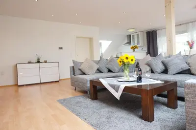 Ein Sitzbereich in der Unterkunft Die schönste Unterkunft im Odenwald