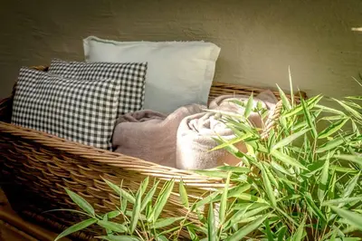 Ein Sitzbereich in der Unterkunft Modernes Apartment OLIVE Stilvoll und zentral in Besigheim