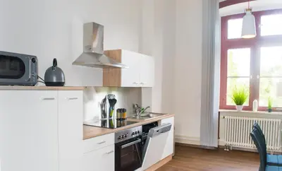 Küche/Küchenzeile in der Unterkunft Wohnung in TOP-Lage - Direkt am Bahnhof