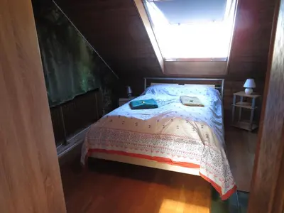 Ein Bett oder Betten in einem Zimmer der Unterkunft Ferienwohnung Panorama