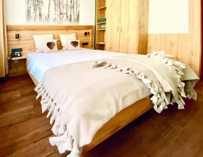 Ein Bett oder Betten in einem Zimmer der Unterkunft Hotel Sonnenhof Aspach