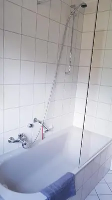Ein Badezimmer in der Unterkunft Nähe Mainz - Ferienwohnung - Apartment Breivogel in Wörrstadt