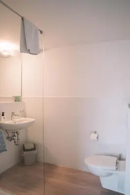Ein Badezimmer in der Unterkunft Weingut Petershof