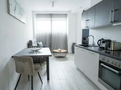 Küche/Küchenzeile in der Unterkunft Prime Park Apartment Aschaffenburg