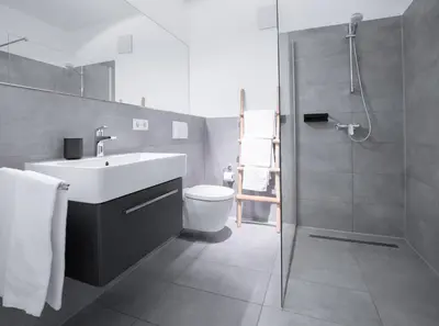 Ein Badezimmer in der Unterkunft Prime Park Apartment Aschaffenburg mit Terrasse