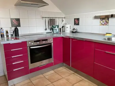 Küche/Küchenzeile in der Unterkunft Ferienwohnung Finkenschlag