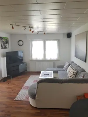 Ein Sitzbereich in der Unterkunft Isoldes Ferienparadies