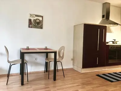 Küche/Küchenzeile in der Unterkunft Ferienwohnung Asal