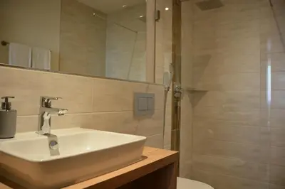 Ein Badezimmer in der Unterkunft Weingut Bugner Meizelhof