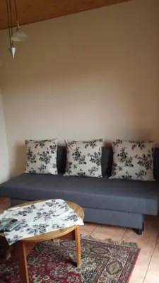 Ein Sitzbereich in der Unterkunft Pension Rosenblick