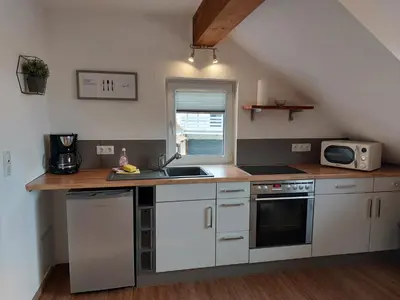 Küche/Küchenzeile in der Unterkunft Ferienwohnung Kohl'sche Hof