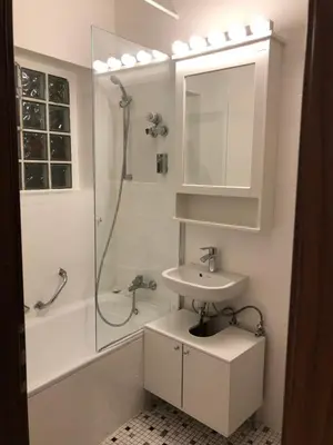 Ein Badezimmer in der Unterkunft Monteurwohnung im Zentrum