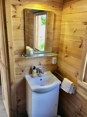 Ein Badezimmer in der Unterkunft Ferienhaus Kleine Pfalz