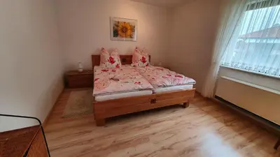 Ein Bett oder Betten in einem Zimmer der Unterkunft Ferienhaus KorsikaBlick