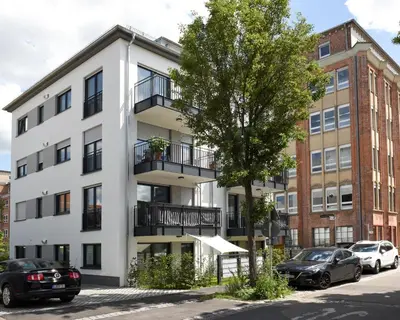 Das Gebäude in dem sich die Ferienwohnung befindet