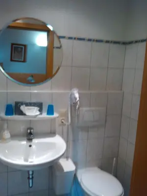 Ein Badezimmer in der Unterkunft Zur Mühle